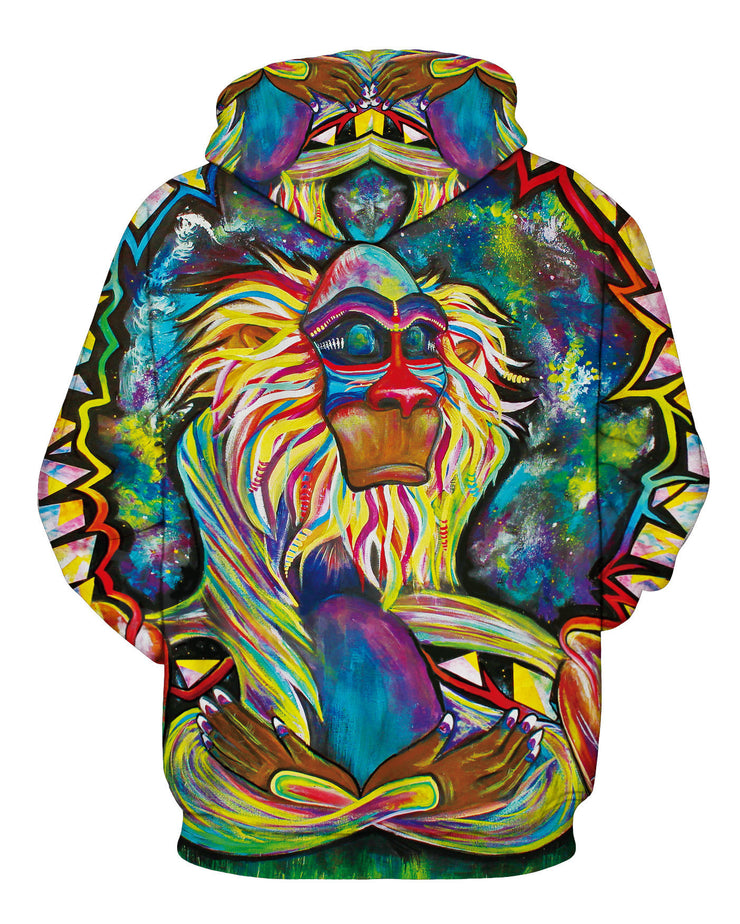 3D Monkey Print Hoodie