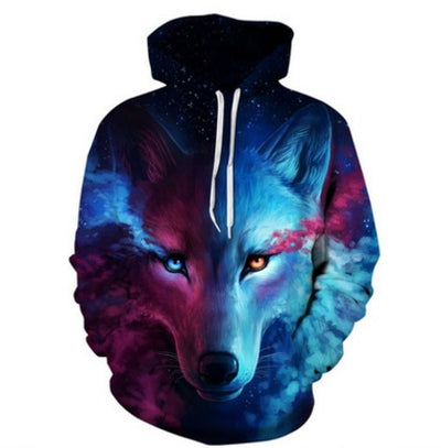 Men’s Wolf Printed Hoodies