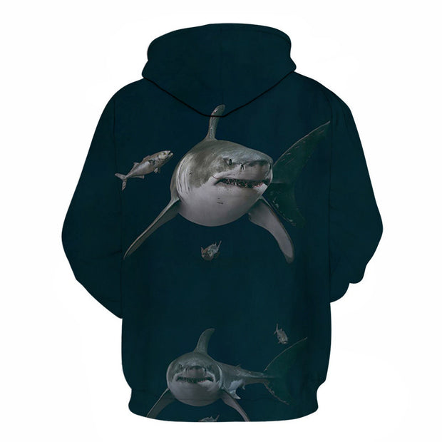 Shark Print Hoodie