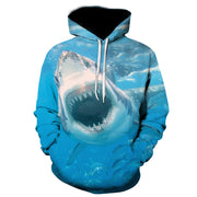 Shark Print Hoodie