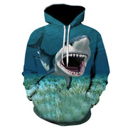 Shark Print Hoodie