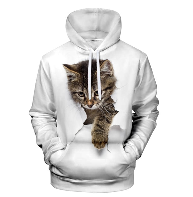 Cat Printed Hoodies