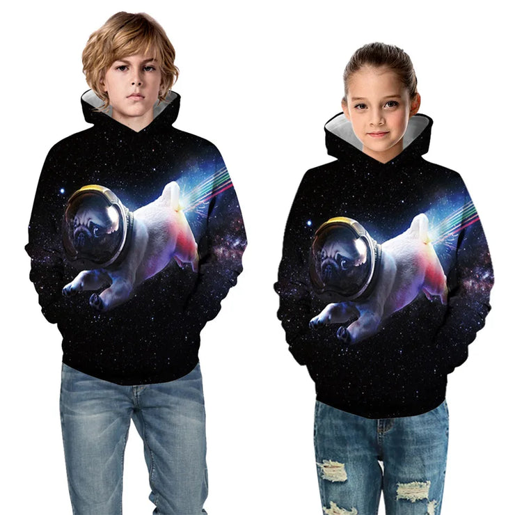 Kid's 3D Printed Pullover Hoodie - Stylish, Unique, Comfortable Hoodie, Trendy Casual Wear, Perfect Hoodie for Everyday Use in the USA