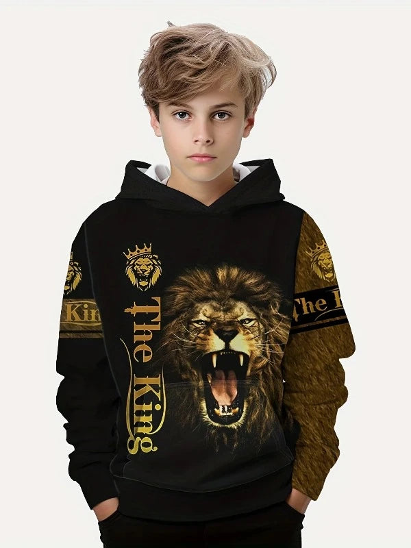 Kid's 3D Printed Pullover Hoodie - Stylish, Unique, Comfortable Hoodie, Trendy Casual Wear, Perfect Hoodie for Everyday Use in the USA