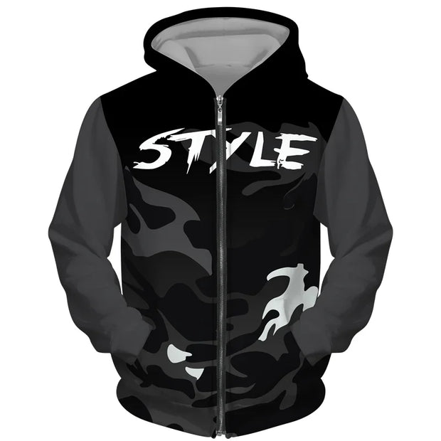 Men's Black Zip-Up Hoodie - Comfortable, Fashionable, Casual Wear, Everyday Use, Stylish Men's Hoodie, Cozy Men's Jacket