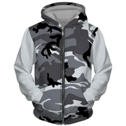 Men's Camouflage Zip-Up Hoodie - Comfortable, Fashionable, Casual Wear, Everyday Use, Stylish Men's Hoodie, Cozy Men's Jacket