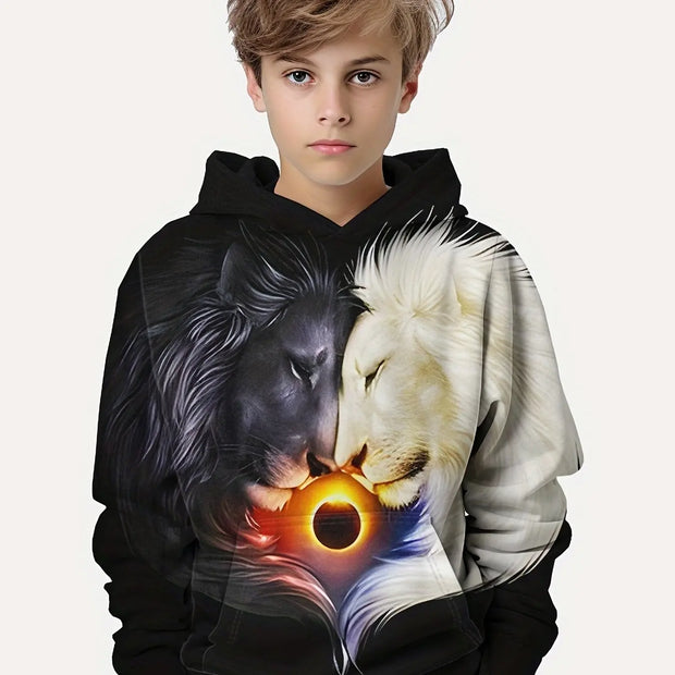 Kid's 3D Printed Pullover Hoodie - Stylish, Unique, Comfortable Hoodie, Trendy Casual Wear, Perfect Hoodie for Everyday Use in the USA