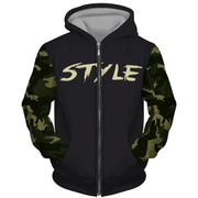 Men's Zip-Up Hoodie in Classic Black - Comfortable, Stylish, and Perfect for Casual Wear. Ideal for Everyday Use